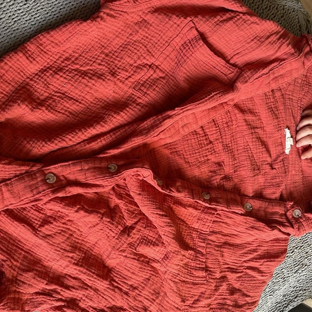 Red Button-Up Shirt